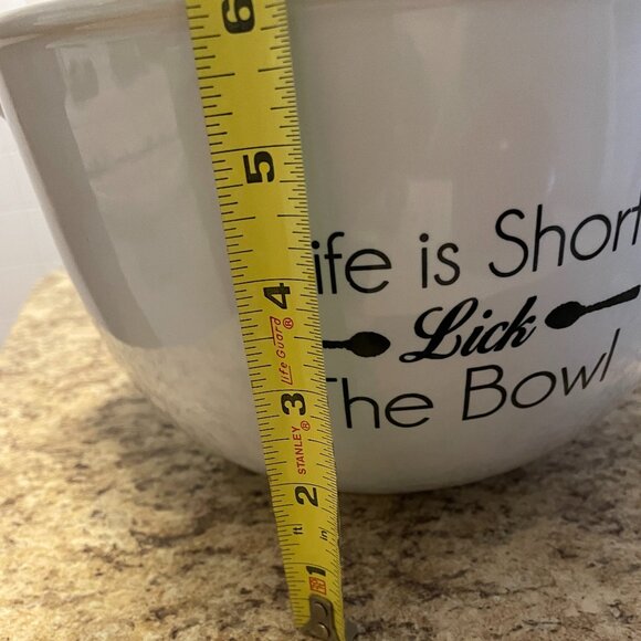 World Market Ceramic Bowl / Food Network Magnetic Measuring Cups - 3 piece set - Picture 7 of 14